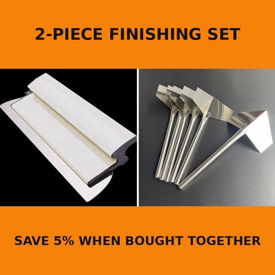 Plastering Finishing Set - 25cm Skimming Spatula + Corner Knife Set
