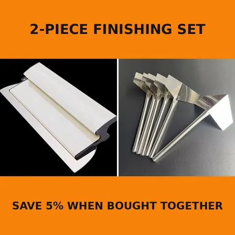 Plastering Finishing Set - 25cm Skimming Spatula + Corner Knife Set